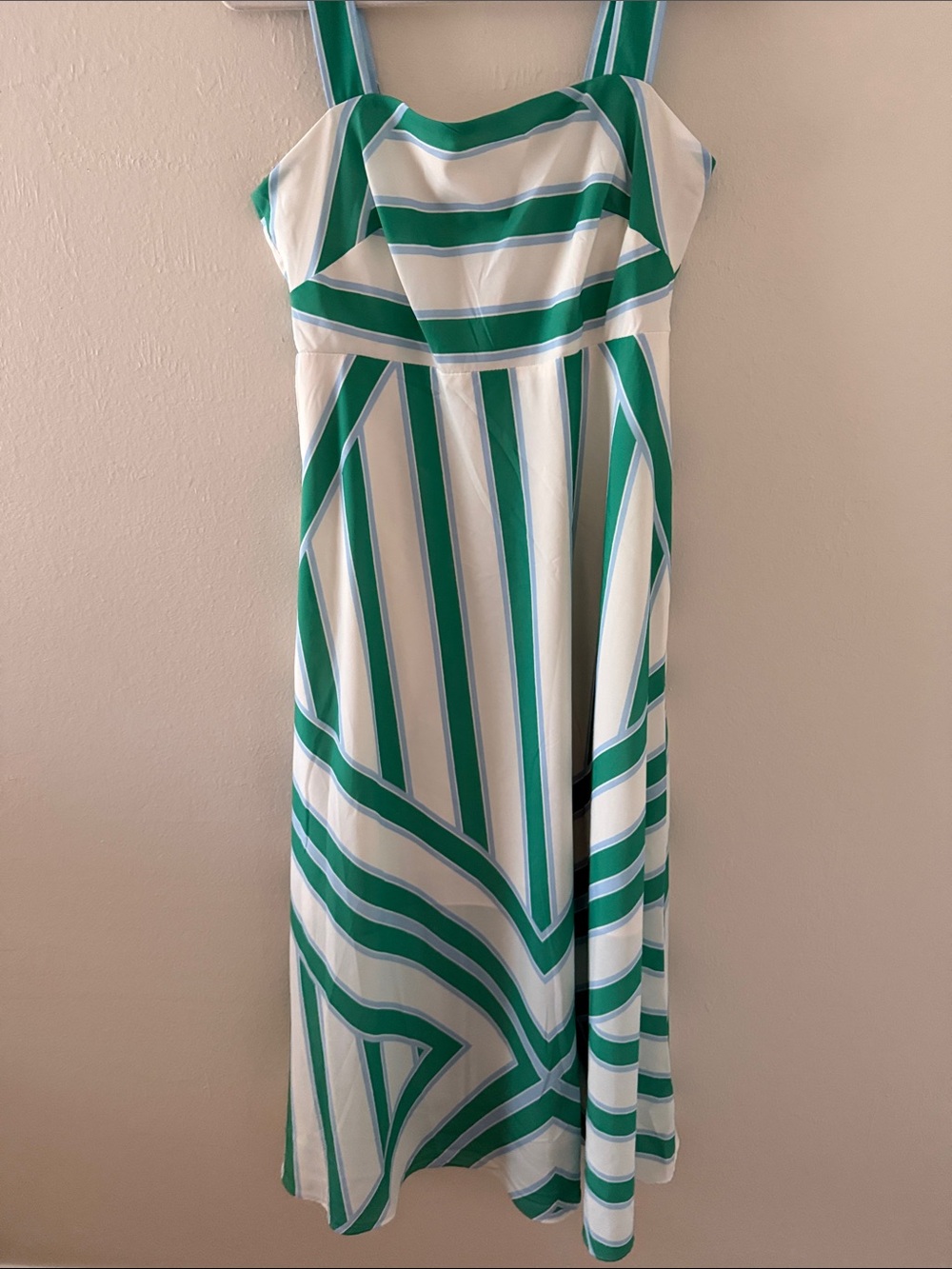 Eliza J White Satin Midi Dress